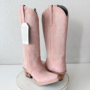 Lane Gallatin Womens Cowboy Boots 6.5 Pink Cowgirl Western Mid Calf Pointed Toe